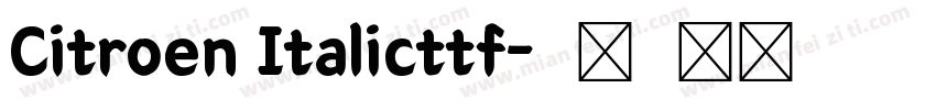 Citroen Italicttf字体转换